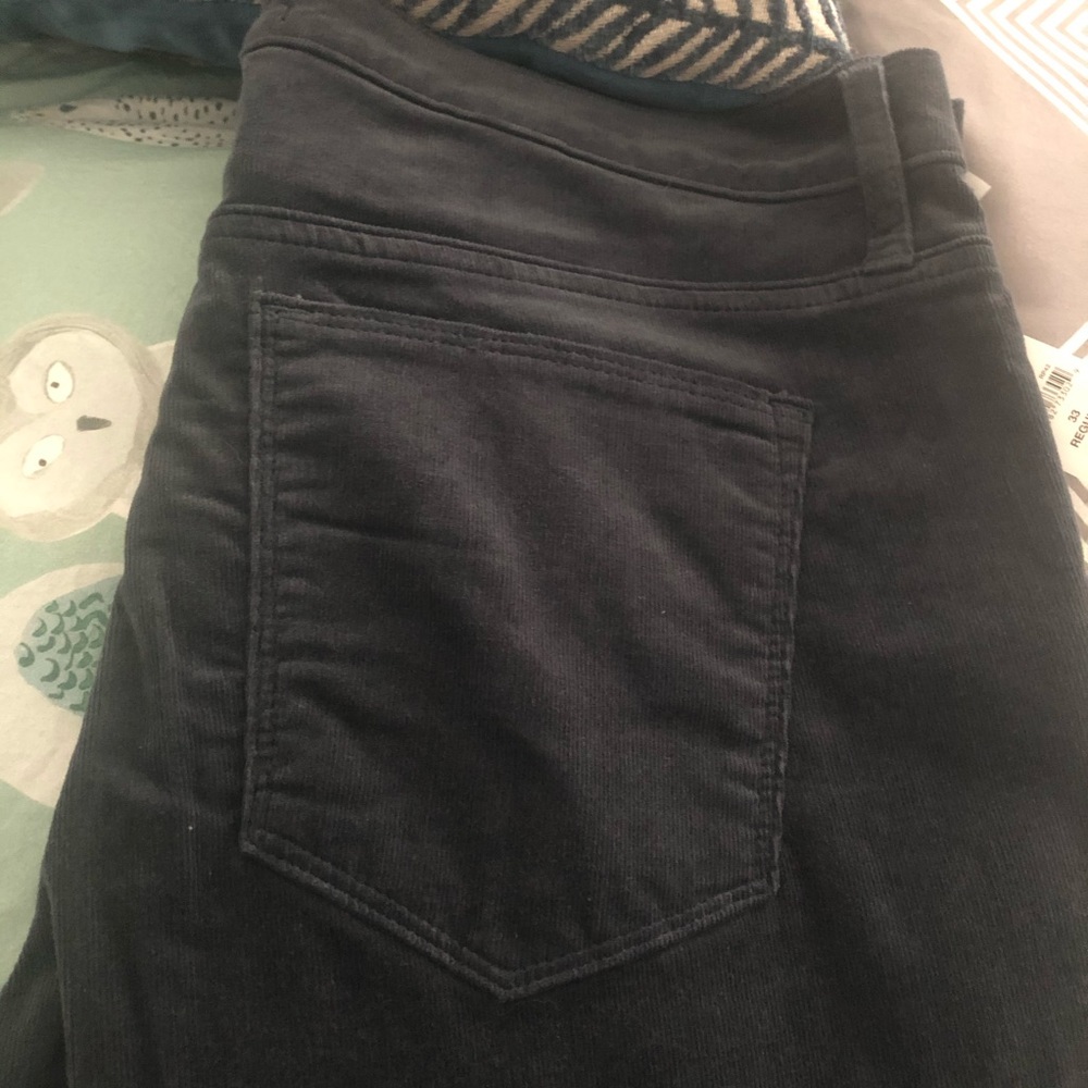 NWT NEW Gap True Skinny Cords Navy Gray 33 - Picture 3 of 4